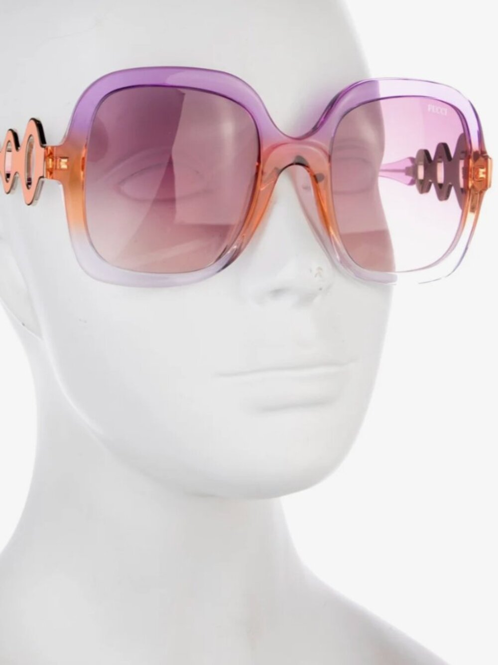 Emilio Pucci Oversized Gradient Purple and Orange Women's Sunglasses